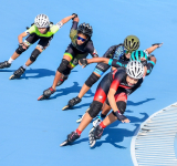El patinaje de carreras de regreso a Bogotá